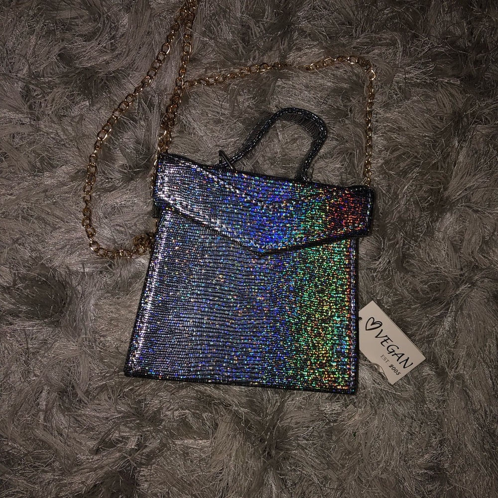 Holographic rainbow purse